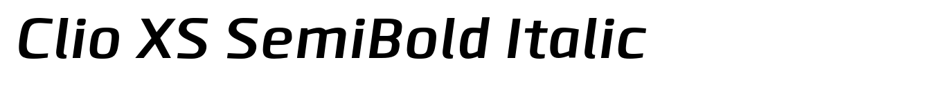 Clio XS SemiBold Italic